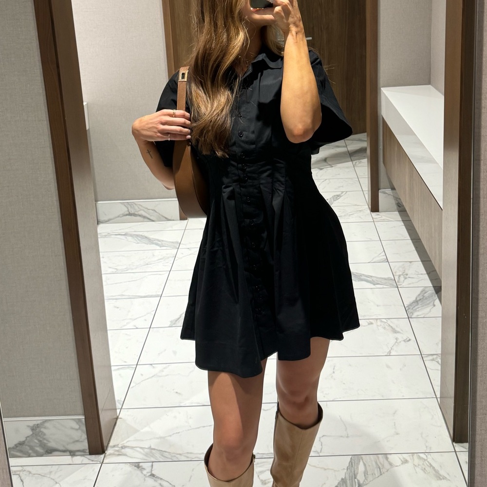 Anthropologie Black Mini Dress